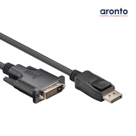 DVI‑naar‑DisplayPort‑kabel gebruikt – Full HD‑beeld voor werk of thuisgebruik