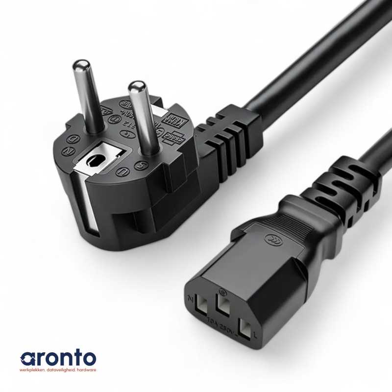 Stroomkabel PC nieuw – C13 naar Schuko – Voor Monitor, voeding & apparatuur