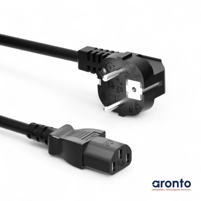 Stroomkabel PC nieuw – C13 naar Schuko – Voor Monitor, voeding & apparatuur