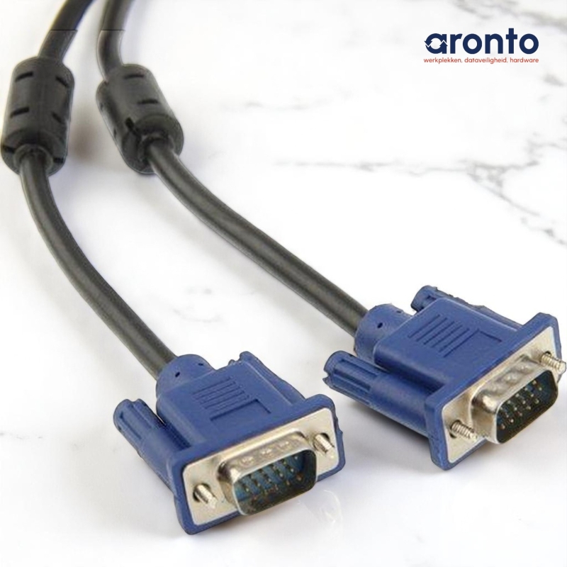 VGA-kabel gebruikt – 15-pins HD15 – Tot 1920×1080 – Voor PC, Beamer & Monitor