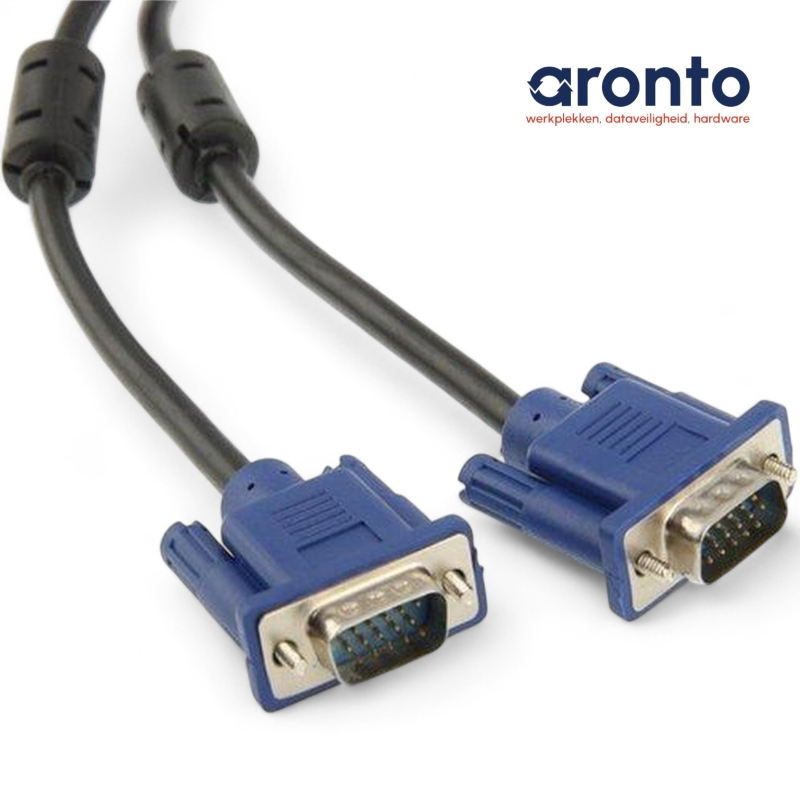 VGA-kabel gebruikt – 15-pins HD15 – Tot 1920×1080 – Voor PC, Beamer & Monitor