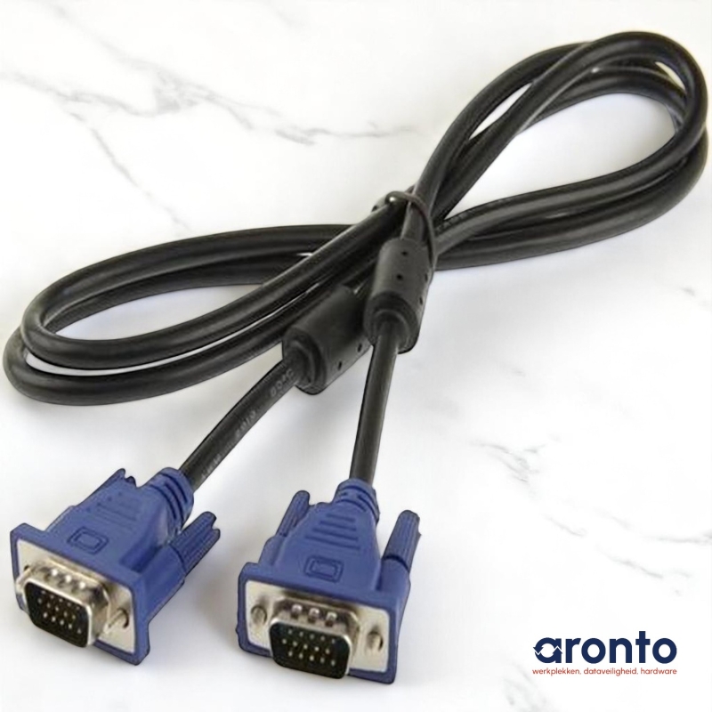 VGA-kabel gebruikt – 15-pins HD15 – Tot 1920×1080 – Voor PC, Beamer & Monitor