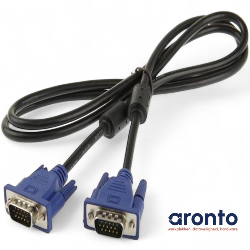 VGA-kabel gebruikt – 15-pins HD15 – Tot 1920×1080 – Voor PC, Beamer & Monitor