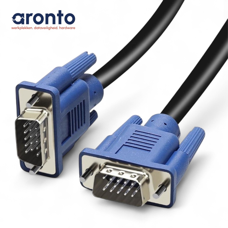 VGA-kabel gebruikt – 15-pins HD15 – Tot 1920×1080 – Voor PC, Beamer & Monitor