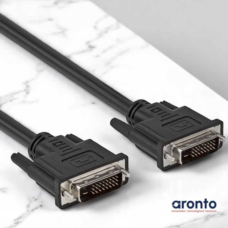DVI‑D Dual Link Kabel gebruikt – 24+1 Pins – 2560×1600 – Voor PC & beamer
