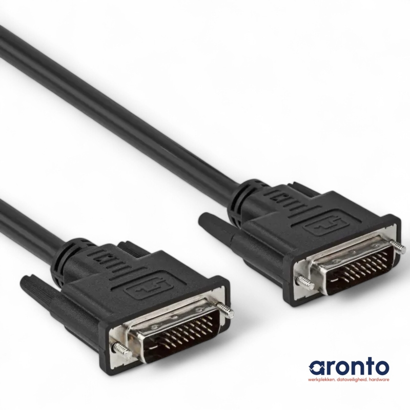DVI‑D Dual Link Kabel gebruikt – 24+1 Pins – 2560×1600 – Voor PC & beamer