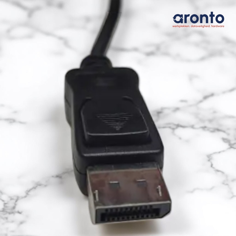 DVI‑naar‑DisplayPort‑kabel gebruikt – Full HD‑beeld voor werk of thuisgebruik