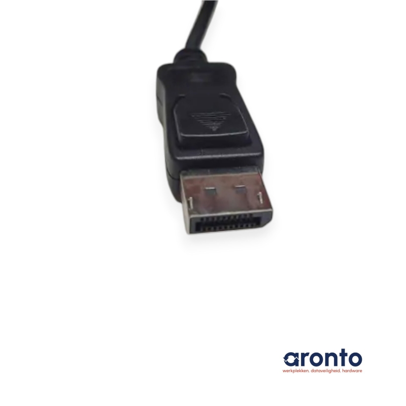 DVI‑naar‑DisplayPort‑kabel gebruikt – Full HD‑beeld voor werk of thuisgebruik