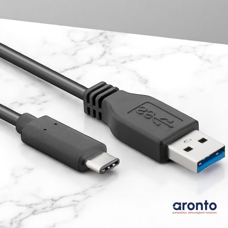 USB‑A naar USB‑C Kabel (Gebruikt) – Opladen & Data – Betaalbare Kwaliteit